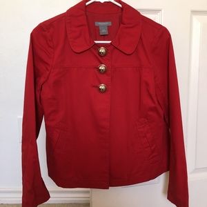 Ann Taylor XS Petite Red Crop Jacket
